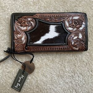 Myra wallet  black cowhide
